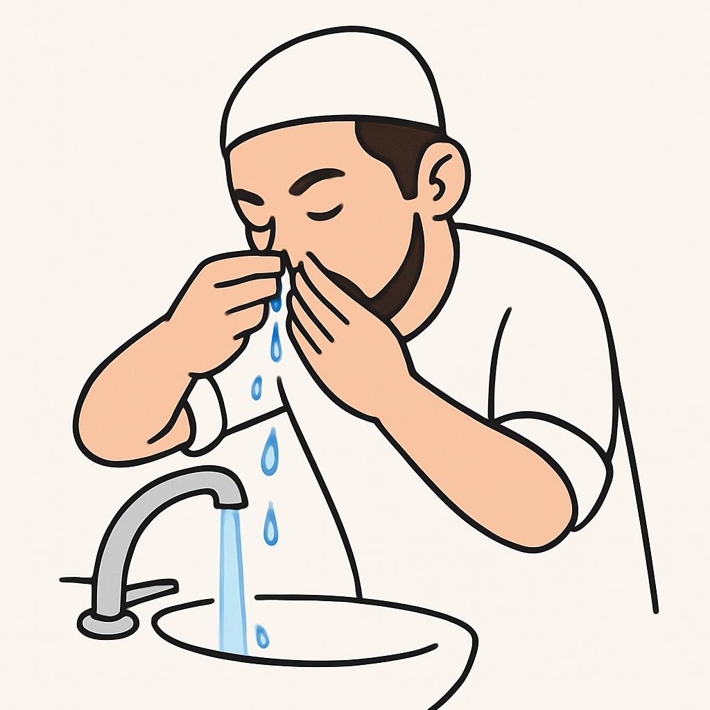 Pulizia del naso con acqua (istinshaq)